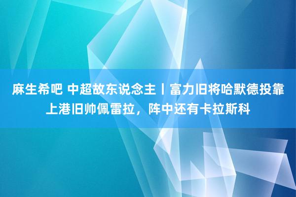 麻生希吧 中超故东说念主丨富力旧将哈默德投靠上港旧帅佩雷拉，阵中还有卡拉斯科